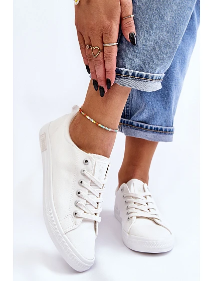 Dámské hladké nízké tenisky Big Star model 21608589 Bílé - Big Star Shoes