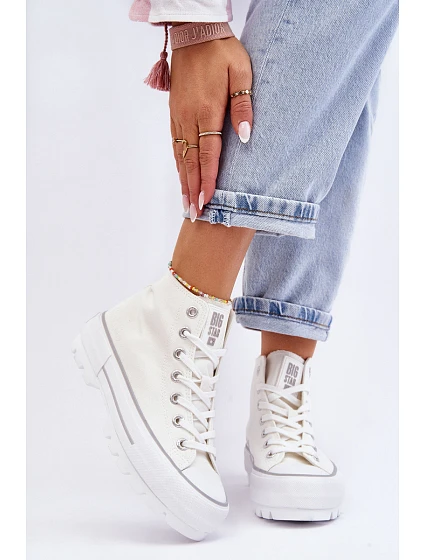 Látkové tenisky na platformě Big Star Bílá model 21610375 - Big Star Shoes