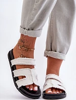 Dámské látkové sandály s lemovkou bílou Lamirose