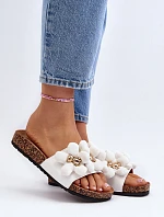 Dámské bílé sandály s ozdobami Bunlia