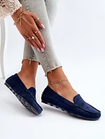 Dámské modré semišové mokasíny Ranica