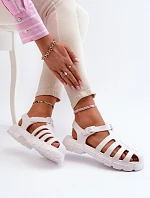 Dámské pěnové sandály římské bílé Gasaria