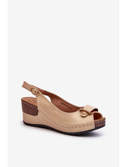 Dámské Lehké Sandály Na Comfort Shoes Béžové model 21661097 - EVENTO