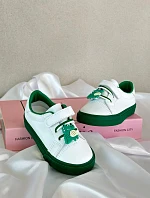 Dětské Tenisky Boty S Prstíkem Bílo-Zelené Pennyn