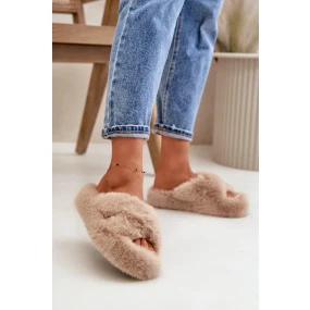 Dámské Pantofle Na Podešvi Béžové model 21670238 - Boto Dámské Pantofle Na Podešvi Béžové model 21670238 - Boto