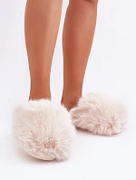 Dámské Fuzzy Pantofle Světle Béžové Wladisa