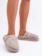 Kožené Pantofle S Dekorativním Páskem Šedé Savalithea