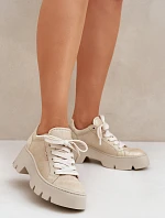 Tenisky Sportovní Boty Na Platformě CheBello 4632 Zlaté