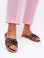 Dámské Ploché Sandály S Proplétajícími Pásky Černé Acimine