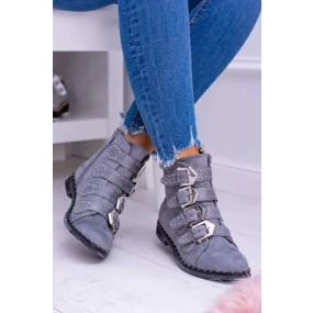 Lu Boo tmavě šedé semišové kotníkové boty Virginia Rock Star Lu Boo tmavě šedé semišové kotníkové boty Virginia Rock Star