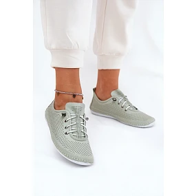 Dámské Kožené Polobotky Z Přírodní Kůže model 21691733 Světle Zelené - Artiker