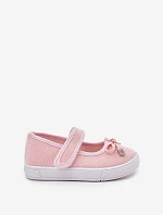 Dětské baletky s mašlí růžové Amirinas