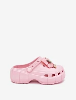 Dětské Dívčí Pantofle Pěnové S Mašlí A Ozdobami Růžové Selvana