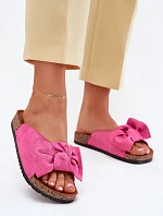 Dámské Sandály Na Korkové Podešvi S Mašlí Fuchsie Seressa