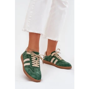 Dámské semišové tenisky zelené Sirella