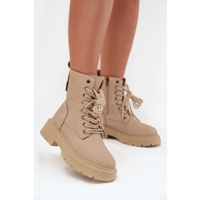 Dámské Botky Workery Na Zip Béžové model 21706908 - Boto