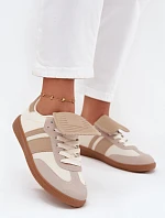 Nízké dámské tenisky s ohrnutým jazykem béžové Ardira