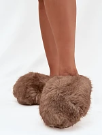 Dámské kožené papuče hnědé Iseline