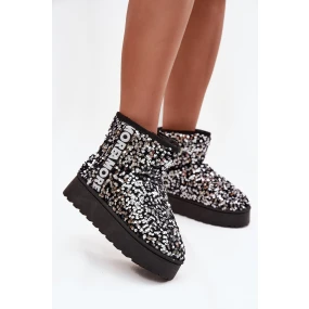 Dámské sněhule na platformě zdobené flitry model 21711343 - Boto Dámské sněhule na platformě zdobené flitry model 21711343 - Boto