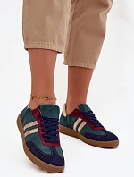 Zazoo N1068 Semišové Nízké Tenisky Dámské Tmavě Zelená