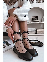 Dámské baleríny s páskem a přezkou Černé model 21747622 - Boto Dámské baleríny s páskem a přezkou Černé model 21747622 - Boto