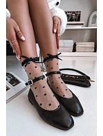 Dámské baleríny s páskem a přezkou Černé model 21747622 - Boto Dámské baleríny s páskem a přezkou Černé model 21747622 - Boto