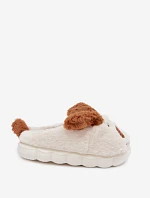 Dětské chlupaté bačkory pejskové hnědé Farnise