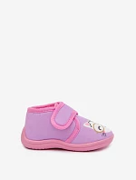 Dětské pantofle na suchý zip fialové Katline