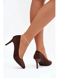 Eko semišové lodičky Sergio Leone 1336 čokoládové