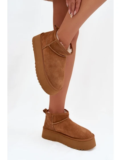 Dámské sněhule z přírodního semiše Camel Mairene Dámské sněhule z přírodního semiše Camel Mairene