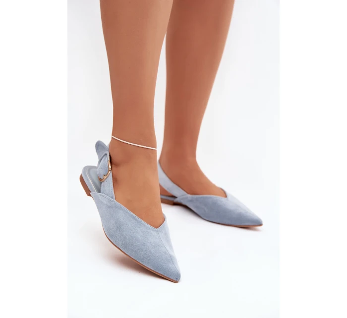Dámské baleríny S přezkou Modré Tanelia Dámské baleríny S přezkou Modré Tanelia