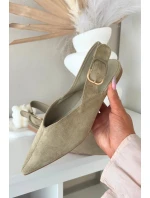 Dámské baleríny s přeskou Zelené Tanelia