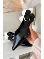 Lakované baleríny s přezkou Černé Rinalle Lakované baleríny s přezkou Černé Rinalle