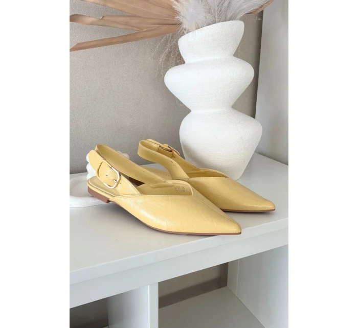 Lakované baleríny s přezkou Žluté Rinalle Lakované baleríny s přezkou Žluté Rinalle