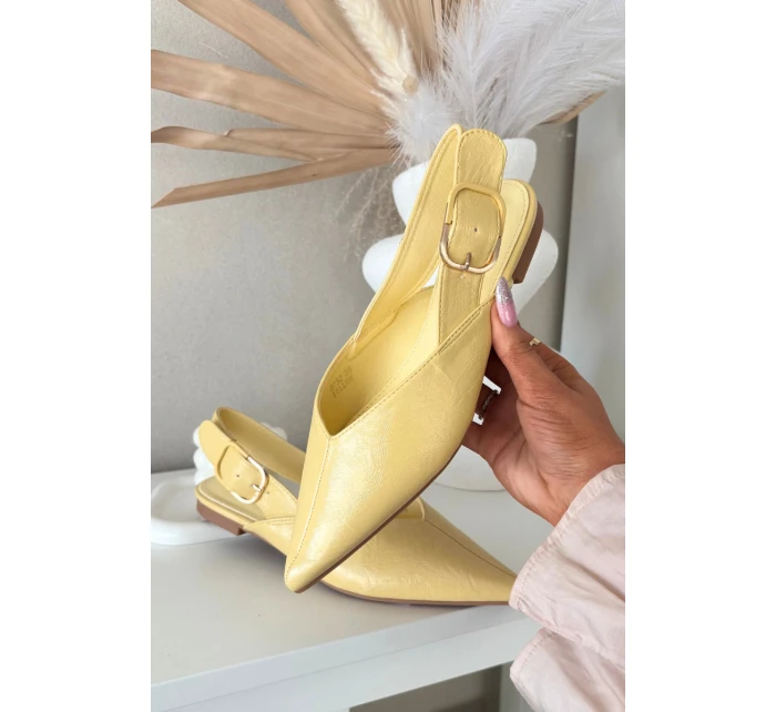 Lakované baleríny s přezkou Žluté Rinalle Lakované baleríny s přezkou Žluté Rinalle