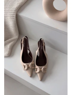 Dámské sandály na jehle s ozdobným detailem světle béžové Brienne