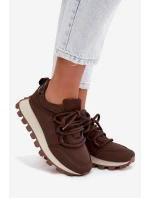 Sportovní tenisky na platformě Čokoládové model 21915122 - Boto Sportovní tenisky na platformě Čokoládové model 21915122 - Boto