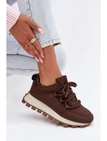 Sportovní tenisky na platformě Čokoládové model 21915122 - Boto Sportovní tenisky na platformě Čokoládové model 21915122 - Boto