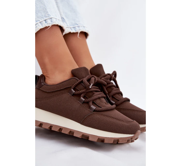 Sportovní tenisky na platformě Čokoládové model 21915122 - Boto Sportovní tenisky na platformě Čokoládové model 21915122 - Boto