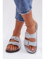 Dámské pantofle s přezkami Modré model 21908448 - Boto