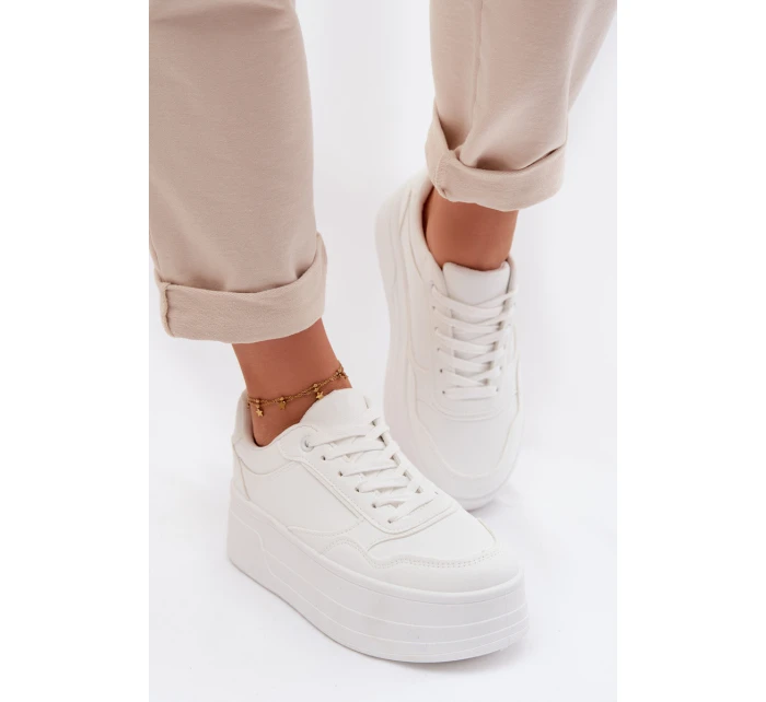 Dámské tenisky na masivní platformě bílé Feressa Dámské tenisky na masivní platformě bílé Feressa