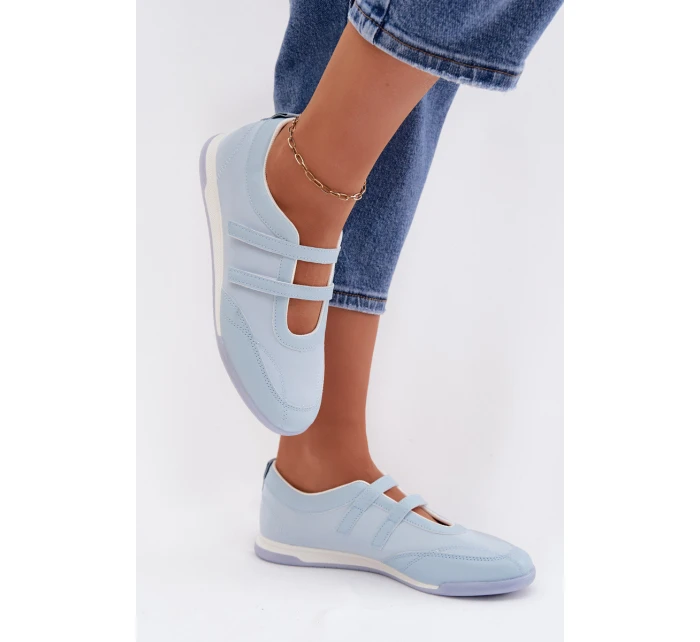 Sportovní dámské baleríny s pásky Modré Farvessa Sportovní dámské baleríny s pásky Modré Farvessa