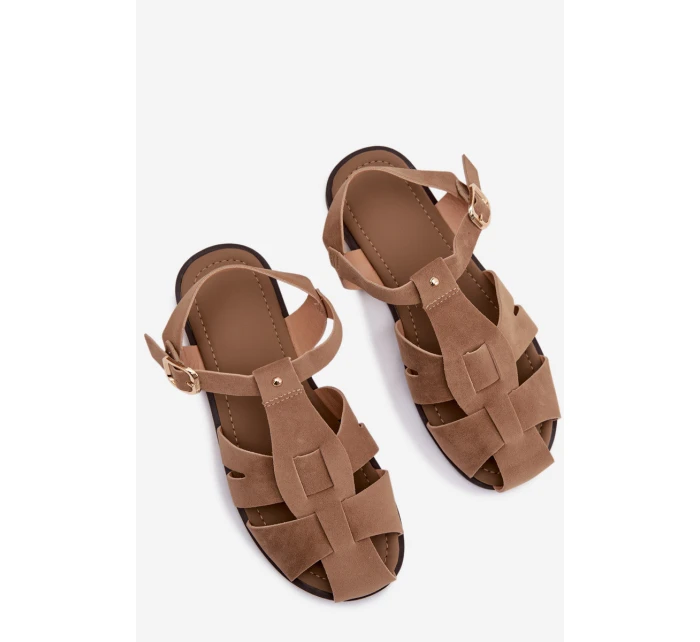 Dámské římské sandály Ploché Khaki Belanessa Dámské římské sandály Ploché Khaki Belanessa