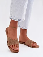 Dámské ploché žluté pantofle Zinnia