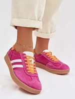 Kožené Dámské Tenisky LR61-7059 Fuchsiová