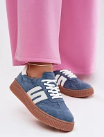 Dámské tenisky z přírodního semiše modré Delyssia