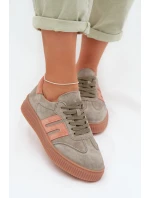 Dámské tenisky z pravé semiše Zelené Delyssia