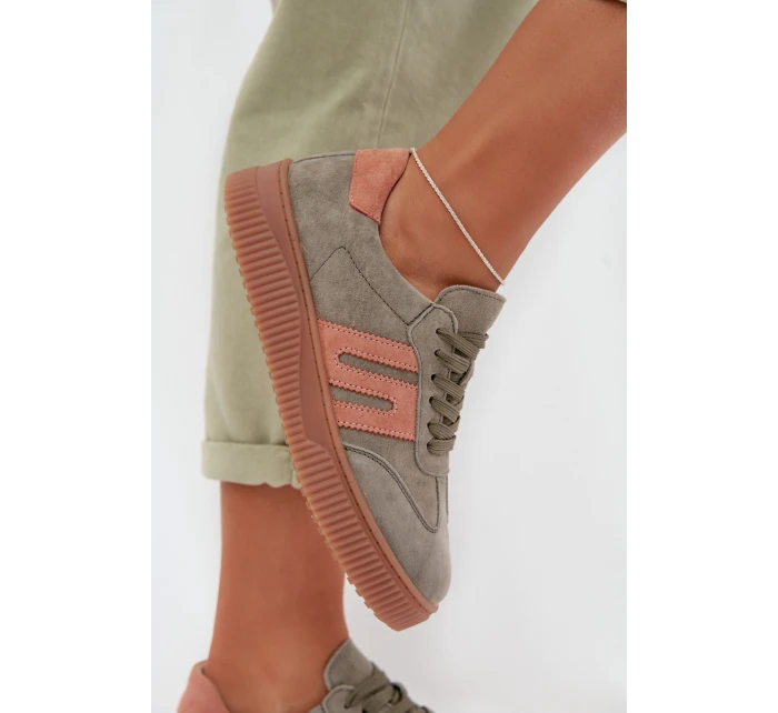 Dámské tenisky z pravé semiše Zelené Delyssia Dámské tenisky z pravé semiše Zelené Delyssia