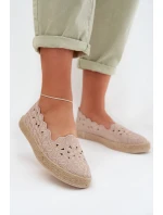 Dámské espadrilky na platformě béžové Naloenma