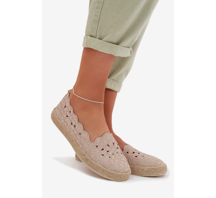 Dámské espadrilky na platformě béžové Naloenma Dámské espadrilky na platformě béžové Naloenma